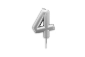 VELA METALIZADA 6CM PRATA- 4