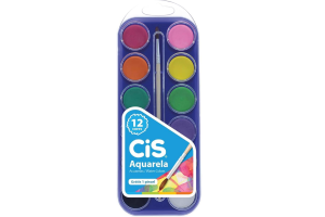 AQUARELA-ESTOJO C/ 12 CORES CIS