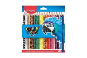 LAPIS DE COR MAPED COLOR PEPS ANIMALS 24 CORES