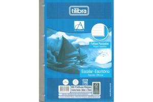 BLOCO PARA FICHARIO TILIBRA TILIFLEX 80 FLS BRANCAS